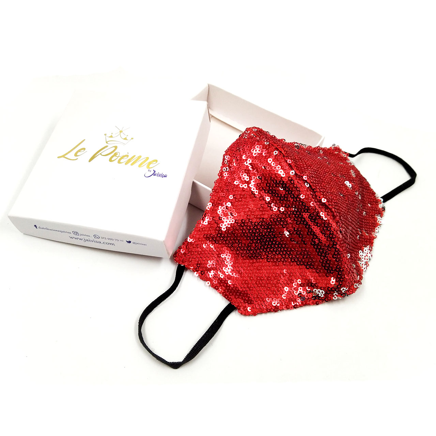 Tapabocas Diseño Lentejuelas Mujeres Cuidado y Salud 2