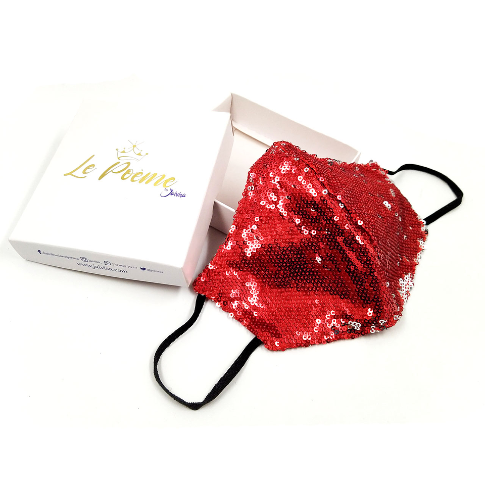 Tapabocas Diseño Lentejuelas Mujeres Cuidado y Salud 2