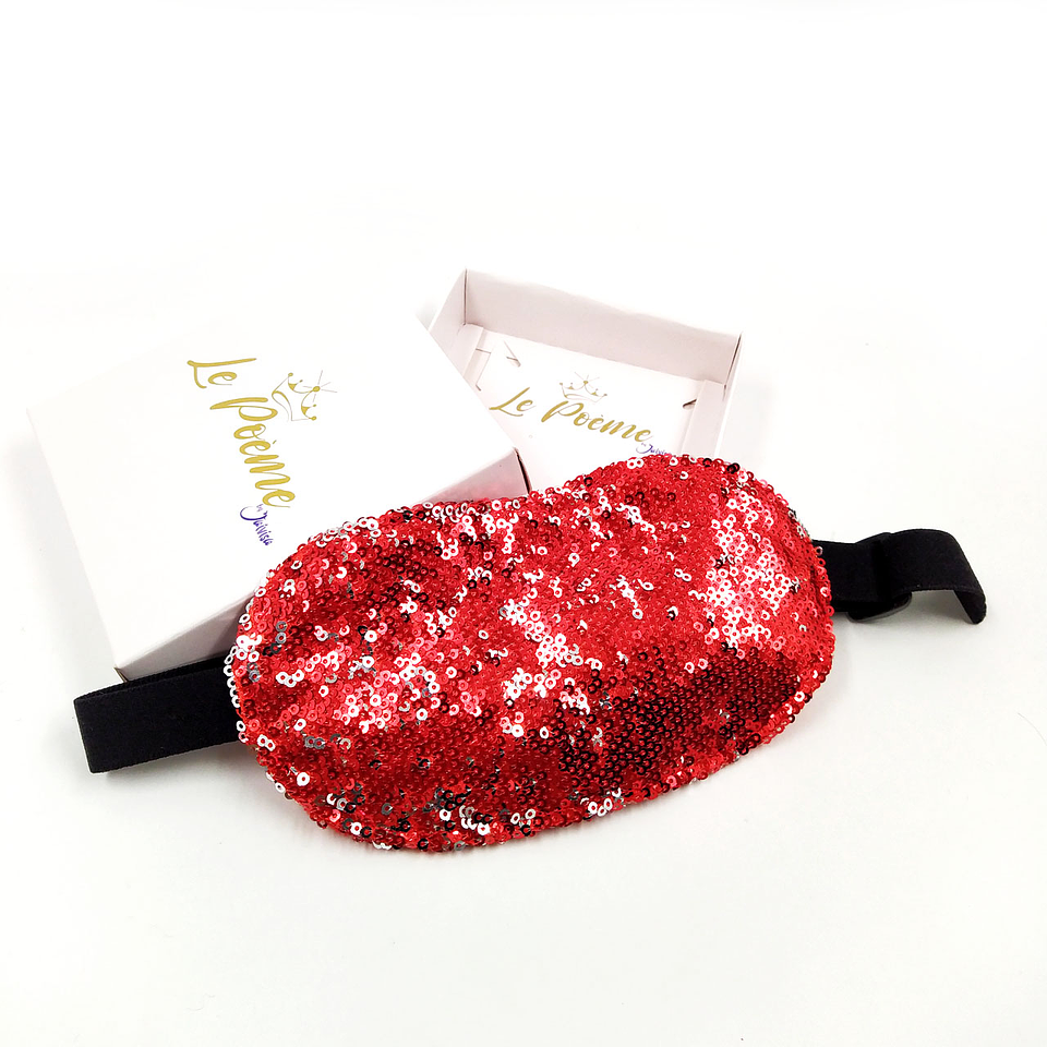 Cubre Ojos Lentejuelas Antifaz Descanso Dormir Relajante  5