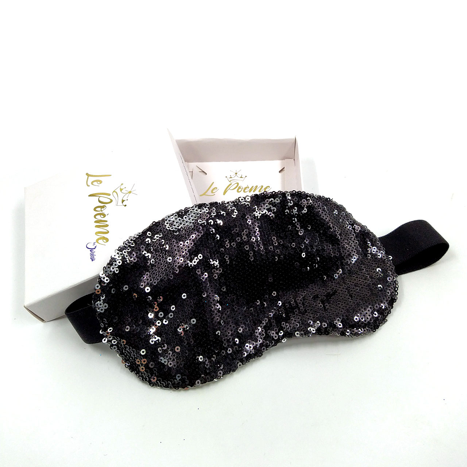 Cubre Ojos Lentejuelas Antifaz Descanso Dormir Relajante  6