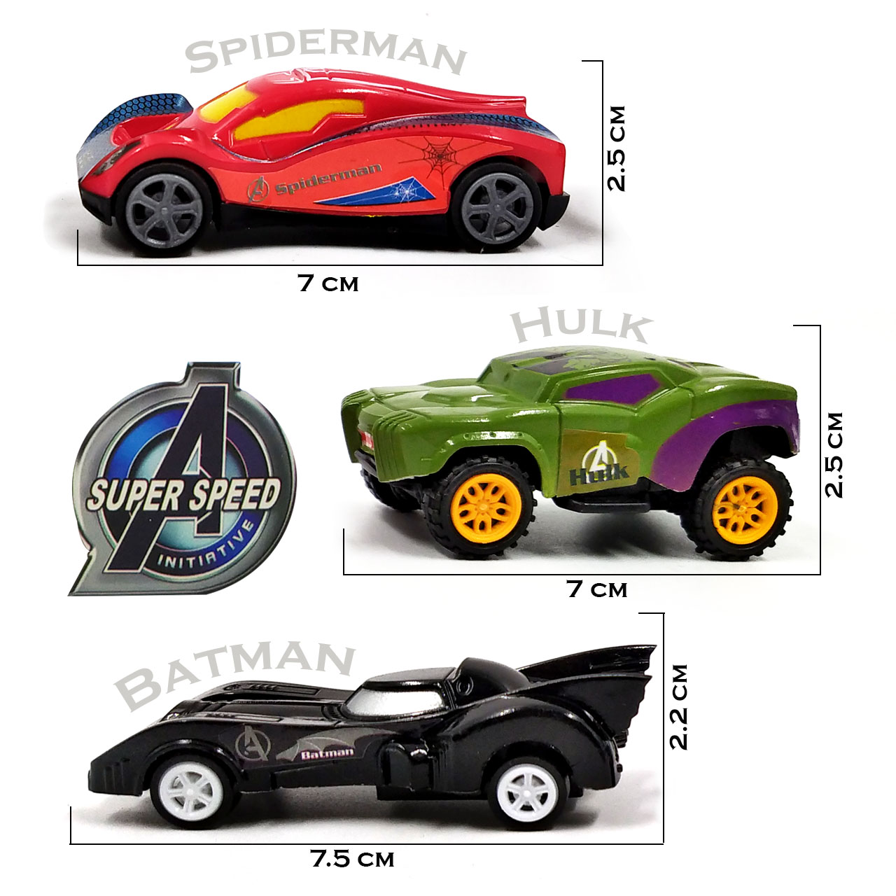 Carros Super Héroes Juegos Juguetes set Batman Spiderman ...