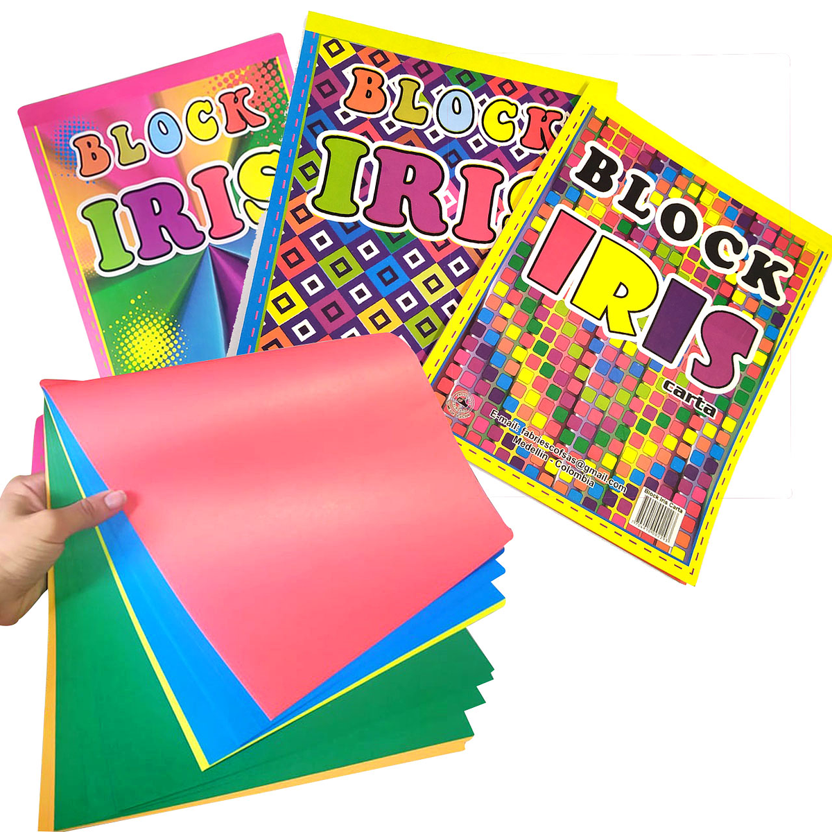 Block Iris Cuaderno Colores Papeleria Escolar