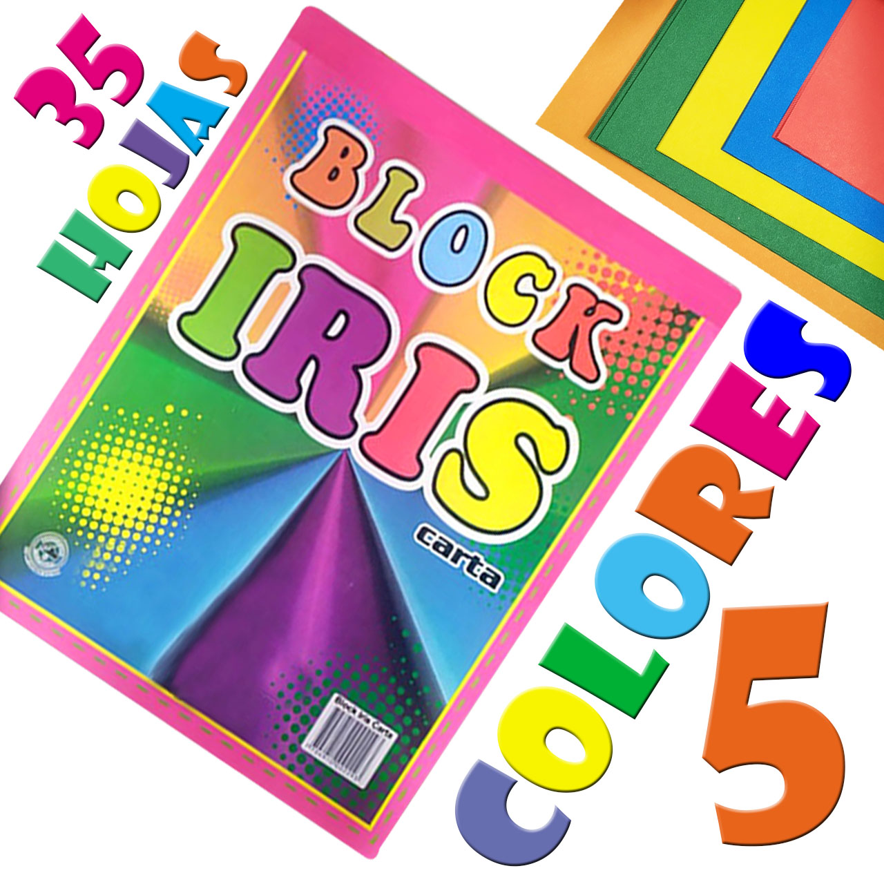 Block Iris Cuaderno Colores Papeleria Escolar