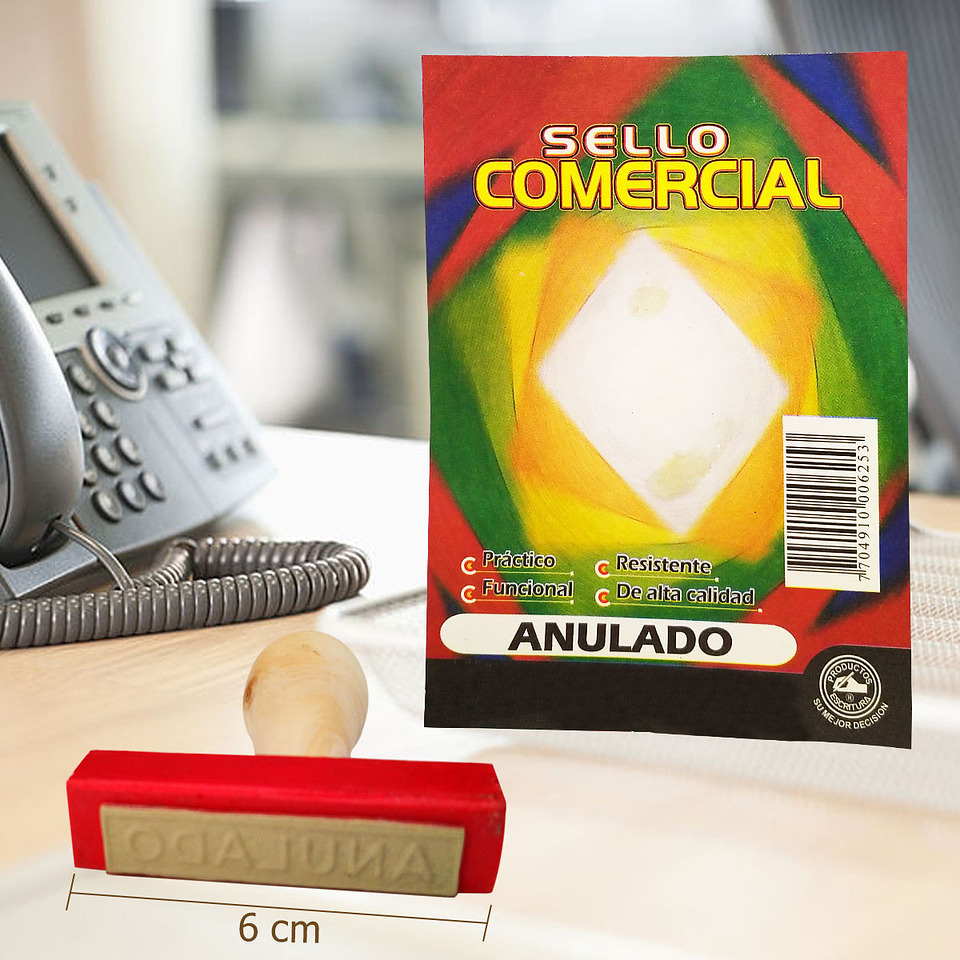 Sello Anulado Oficina Papelería Madera Trabajo Escritorio pub 3