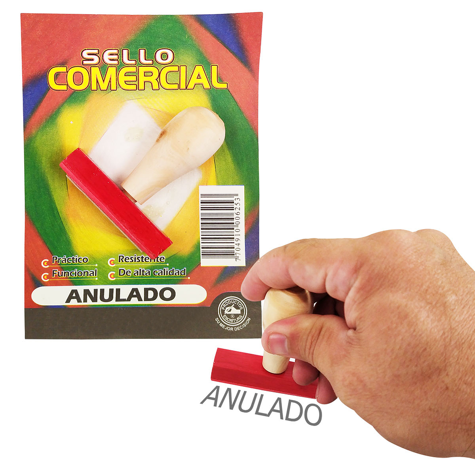 Sello Anulado Oficina Papelería Madera Trabajo Escritorio pub 1