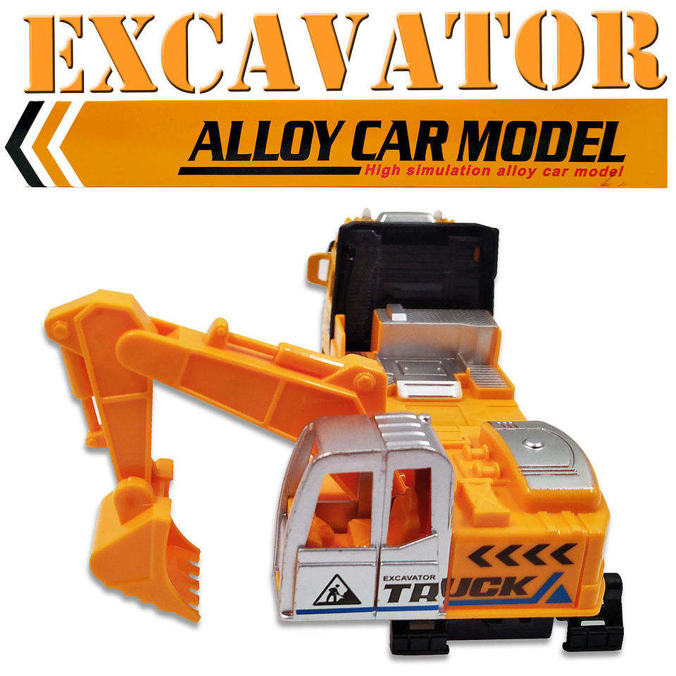 Carro Grua Construcción Juguetes Vehículo Truck Juguetería Retroexcavadora 3