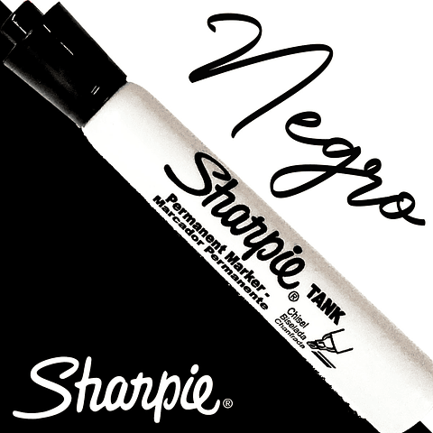 Marcador Permanente Negro Sharpie Papelería Arte Escola