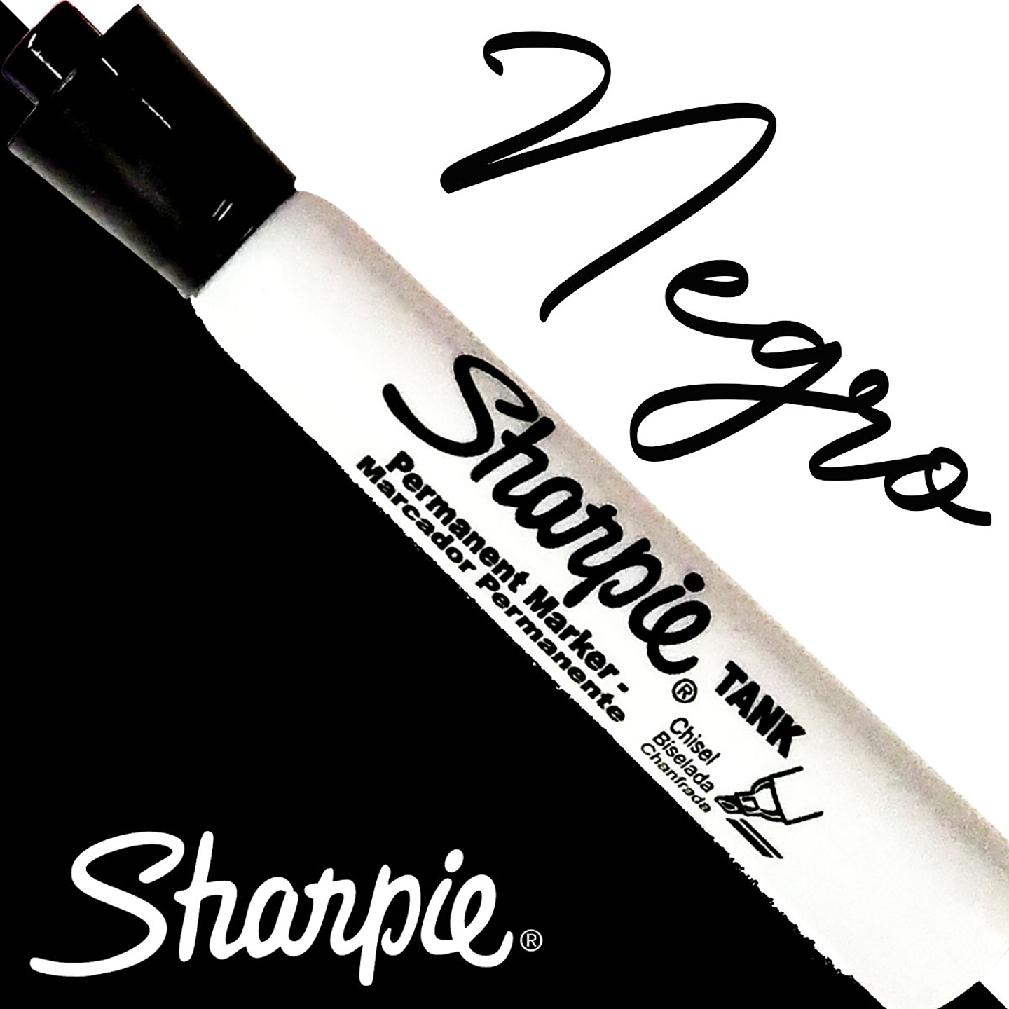 Marcador Permanente Negro Sharpie Papelería Arte Escola 2