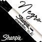 Marcador Permanente Negro Sharpie Papelería Arte Escola - Miniatura 2