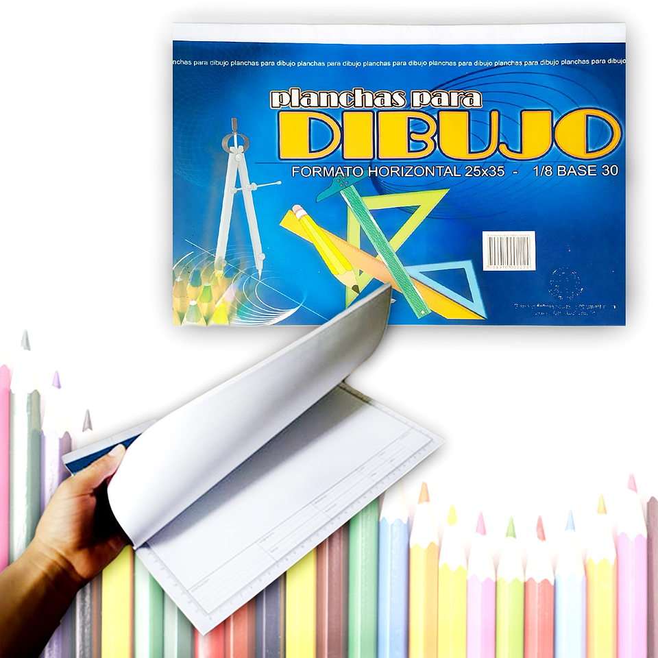 Block Dibujos Cuadernos Arte Papelería  1