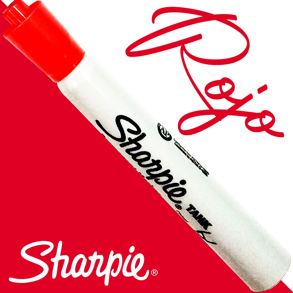 Marcador Permanente Rojo Sharpie Papelería Arte Escolar 2