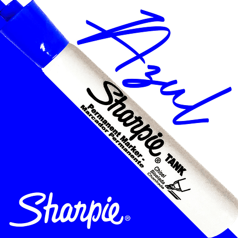 Marcador Permanente Azul Sharpie Papelería Arte Escolar