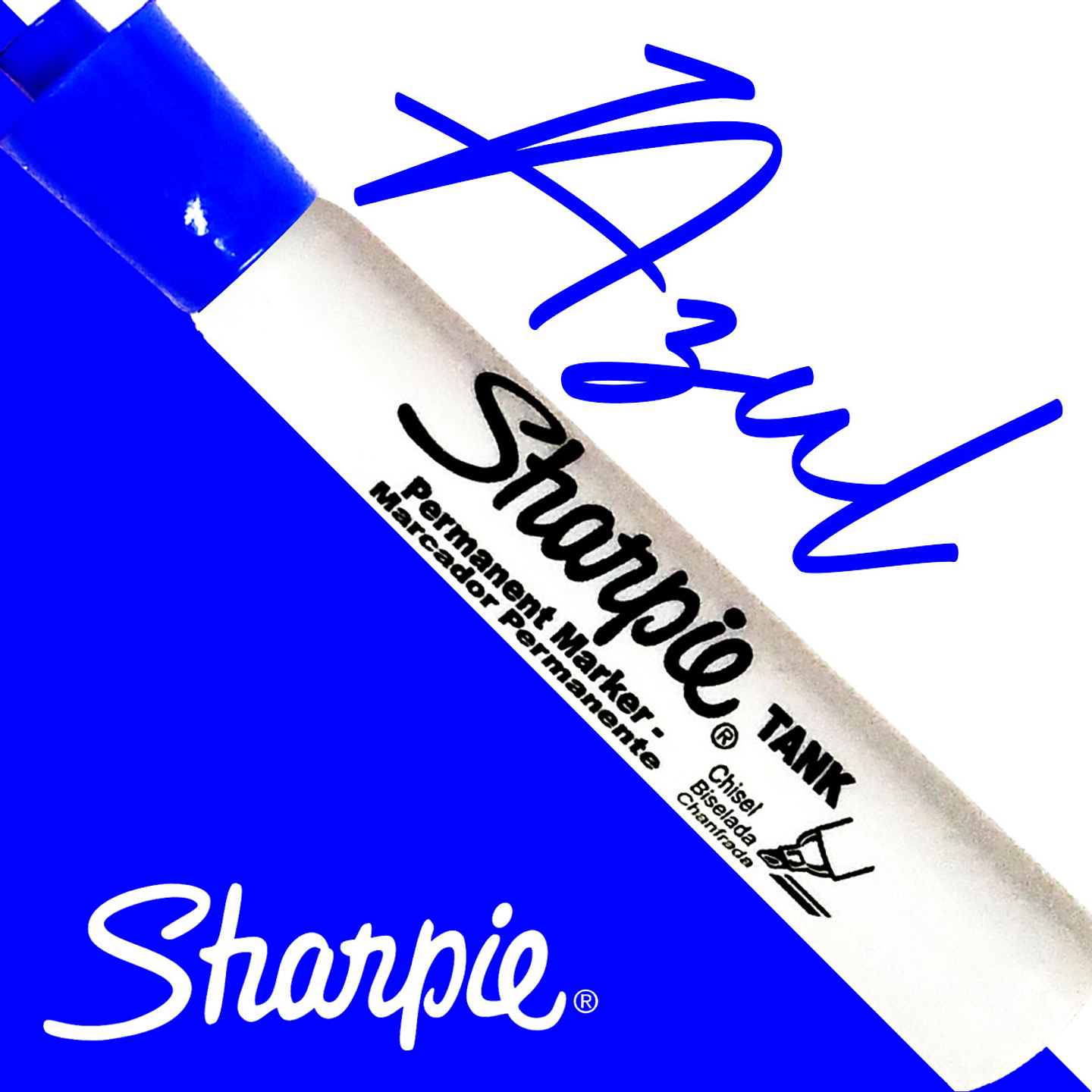Marcador Permanente Azul Sharpie Papelería Arte Escolar 2