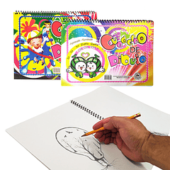 Cuaderno Dibujo Argollado Block Dibujos Arte Papelería Escolar Infantil Aprendizaje 
