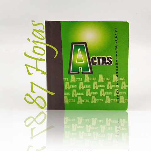 Cuaderno Actas Mini Libreta Papelería pub 