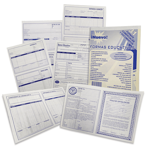 Block Formas Educativas Contables Papelería Plantillas Legales