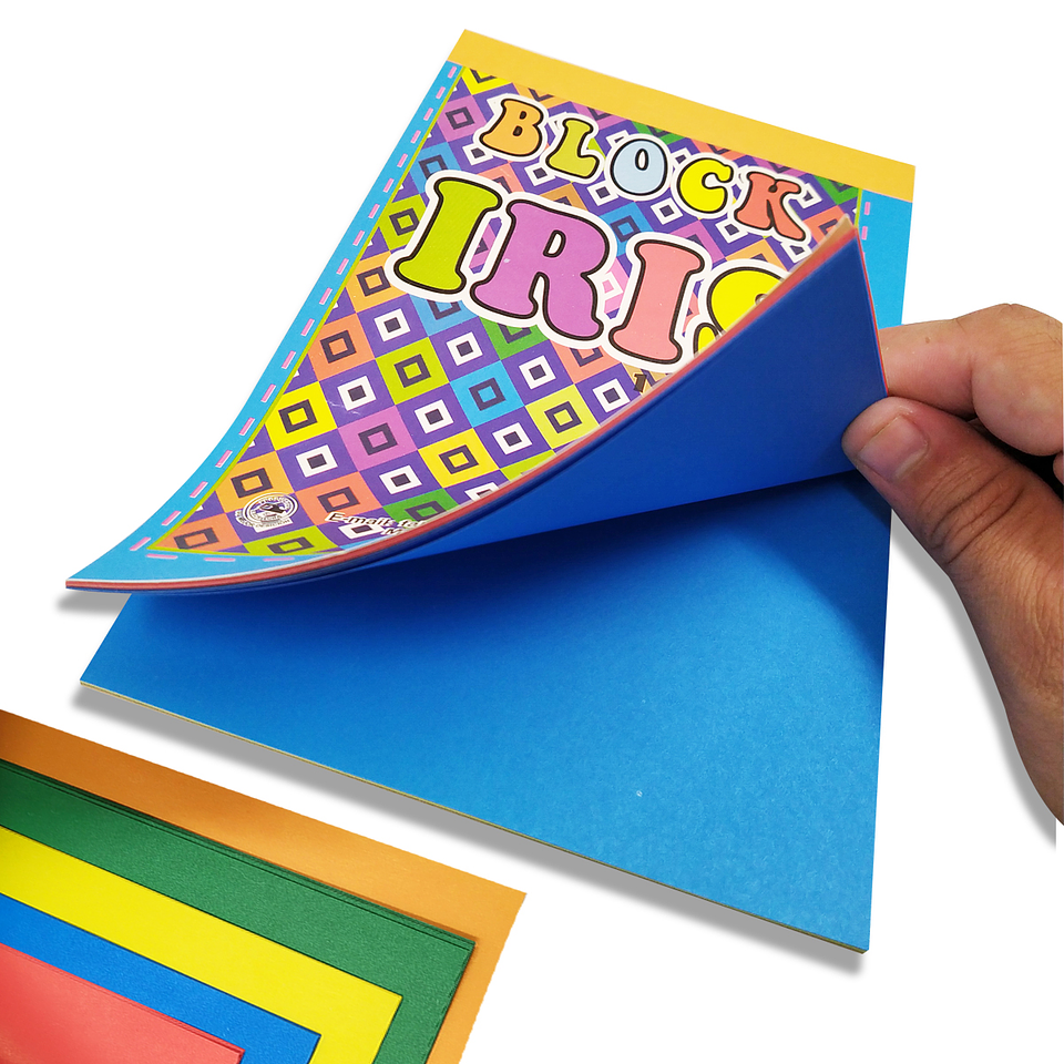Block Iris Colores Media Carta Papelería Escolar 1