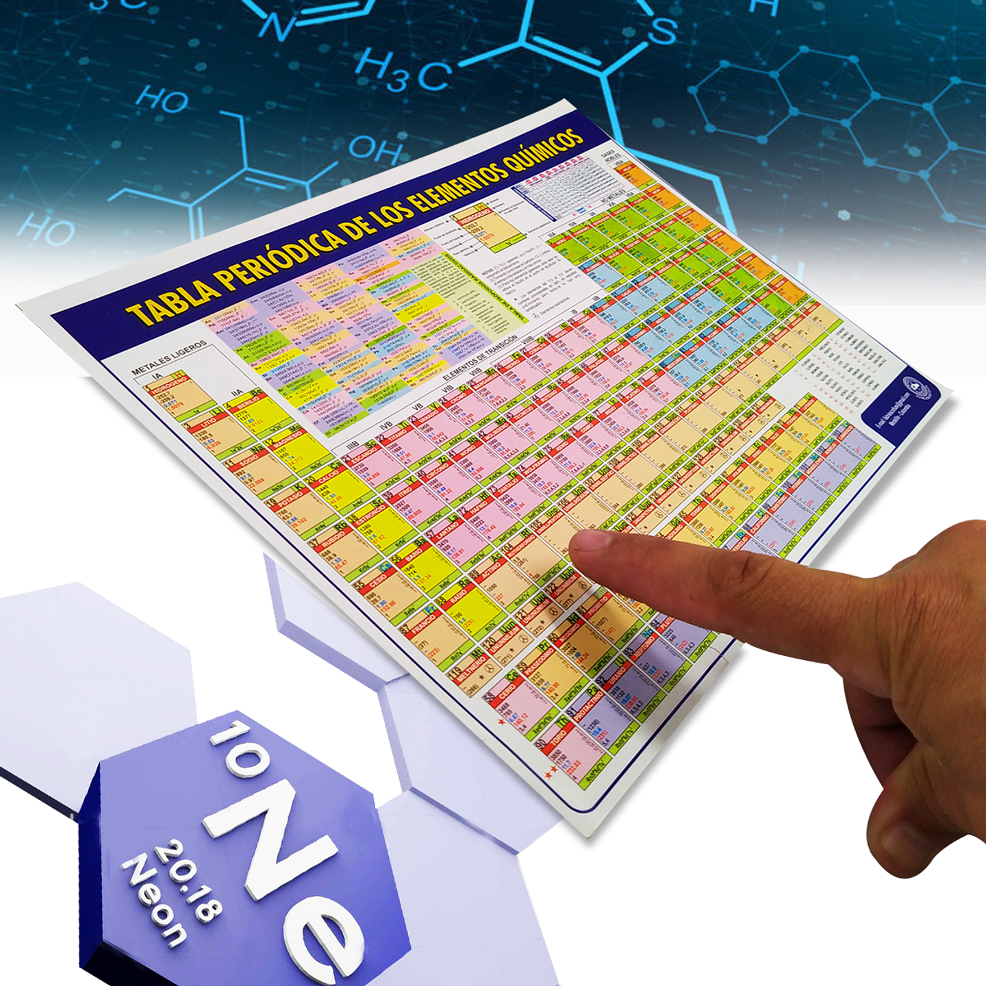 Tabla Periódica De Los Elementos Químicos Grande Papelería Escolar Aprendizaje Educación  pub 2