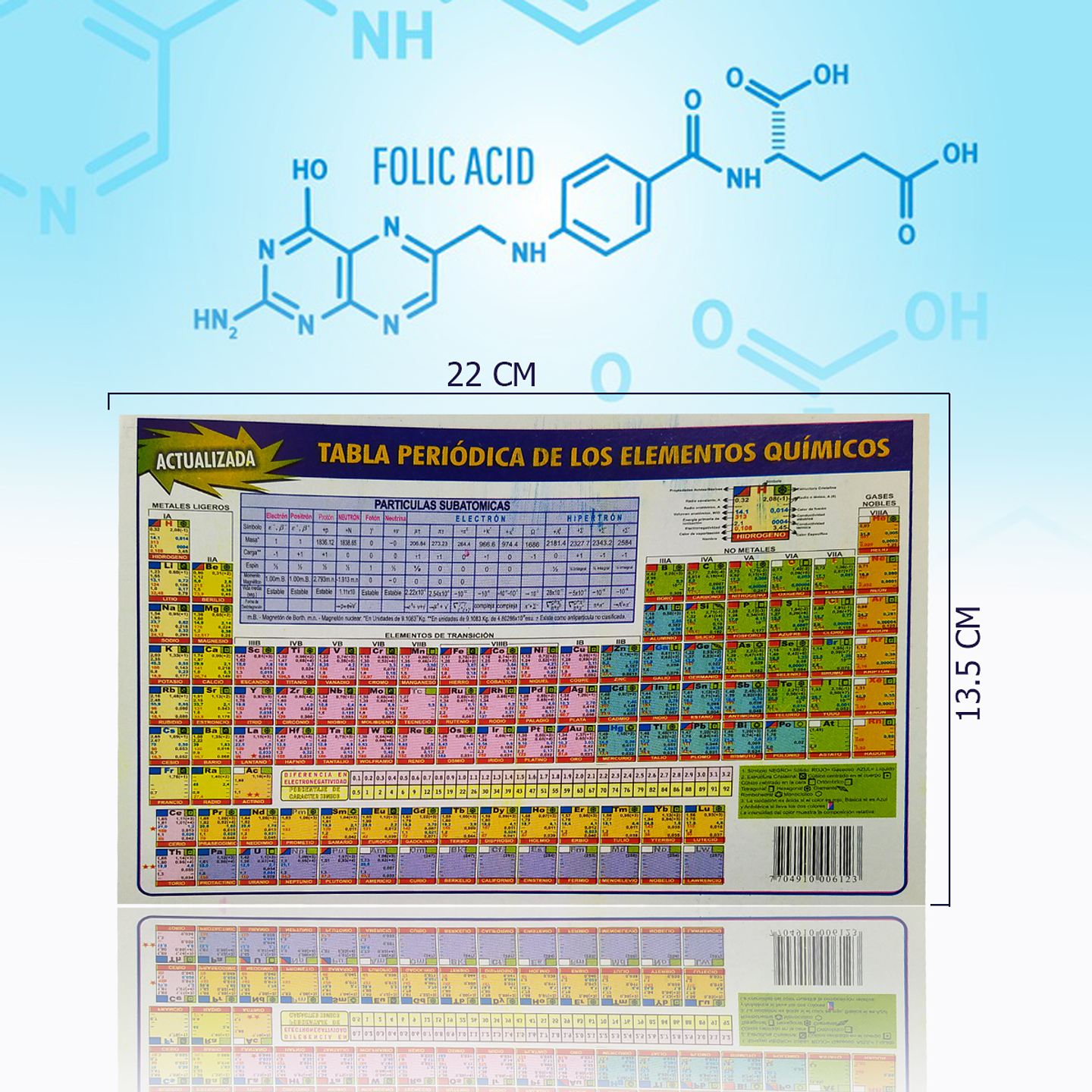 Tabla Periódica Elementos Químicos Pequeña Papelería Aprendizaje 3