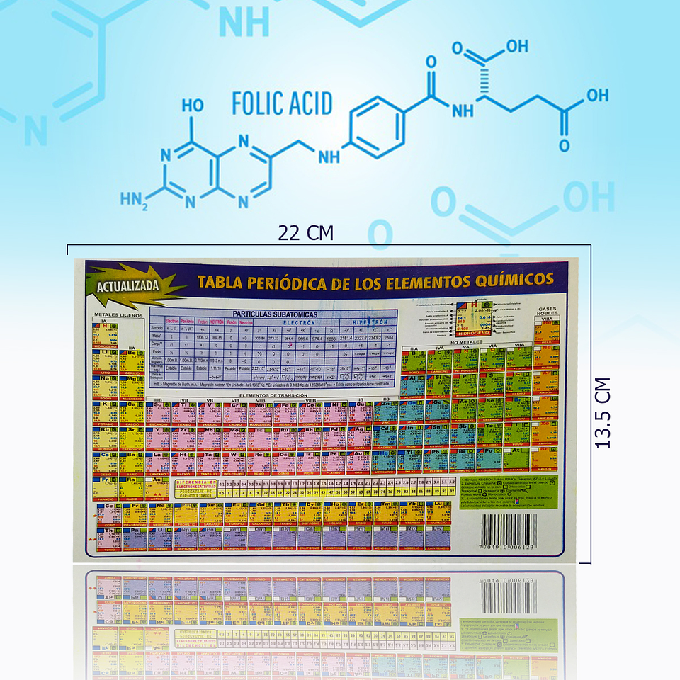 Tabla Periódica Elementos Químicos Pequeña Papelería Aprendizaje 3