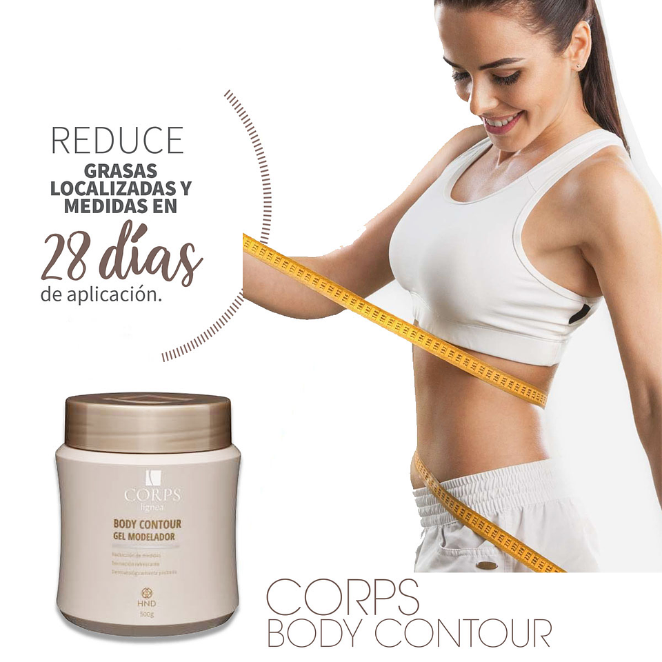 Gel HND Body Contour Gel Modelador Reductor Grasa Mujeres Hinode 3