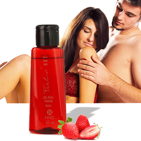 Gel Para Masaje Feelin Hot Fresa Hinode HND Cuidado Belleza Mujer 