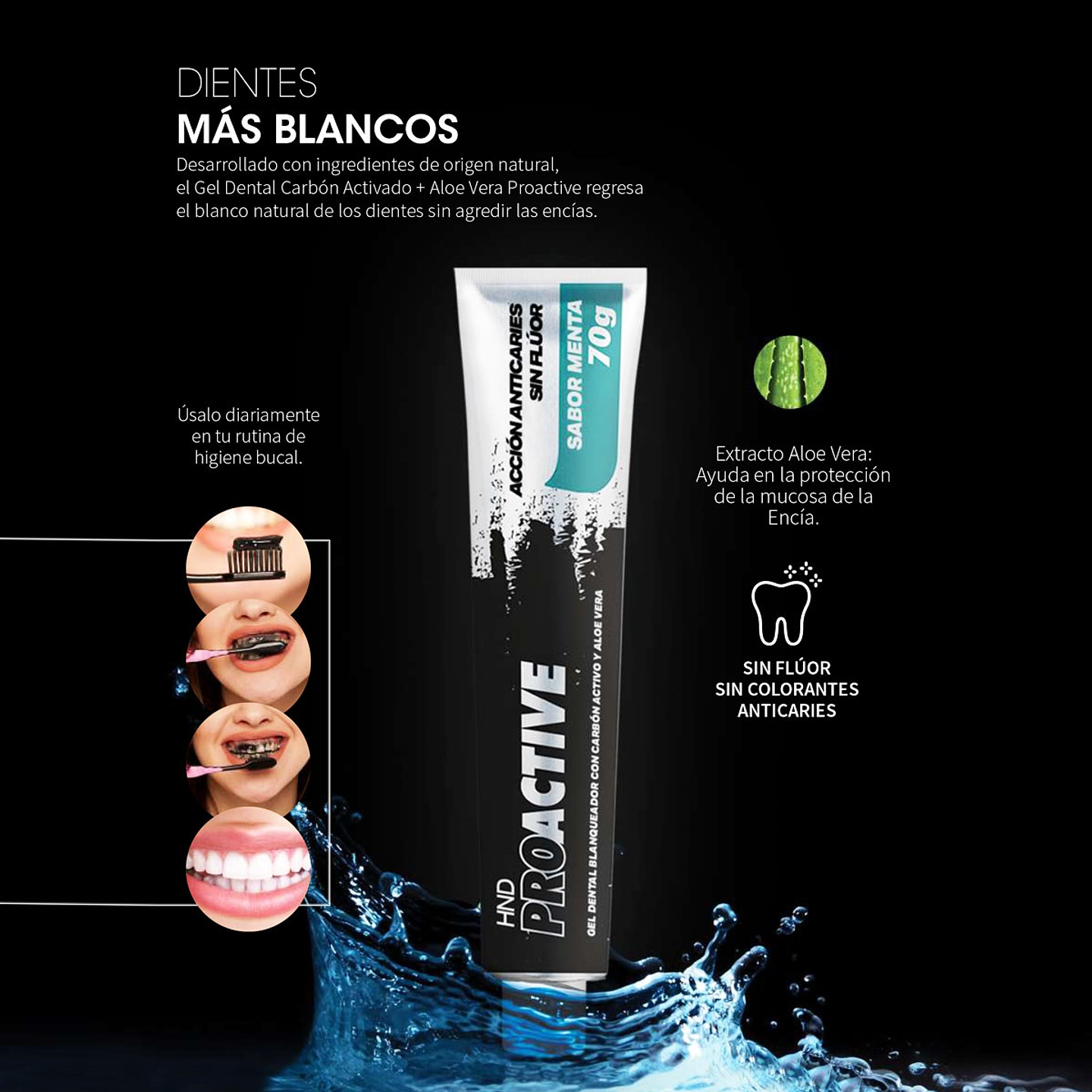 Gel Crema Dental Carbón Activado Hinode HND Cuidado Belleza 2