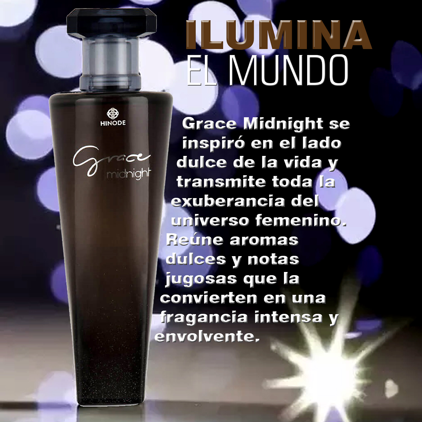 Colonia Grace Midnight Hinode HND Perfume Mujer Loción 4
