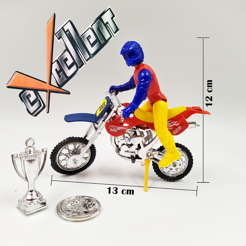 Motocross Trofeo Juguete Motos Juguetería Piñatas Regalos Niños  3