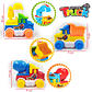 Carros Construcción set x3 Juguete Didáctico Niños Vehículos Truck - Miniatura 3