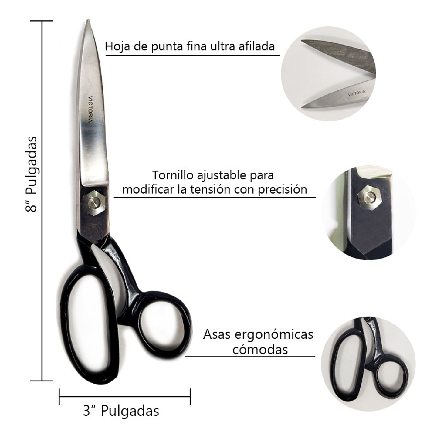 Tijeras Victoria Modistería Sastrería Costura Original 3