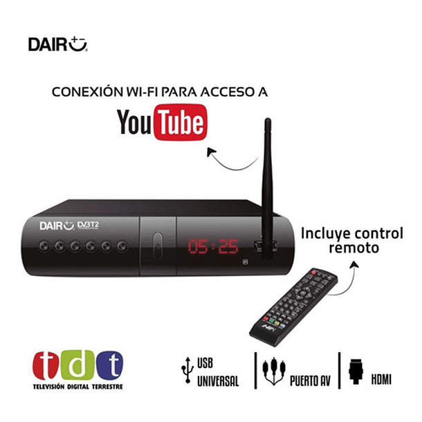 Comida sana cooperar Albardilla TDT Antena Decodificador Wi Fi Dair Original Televisión S...