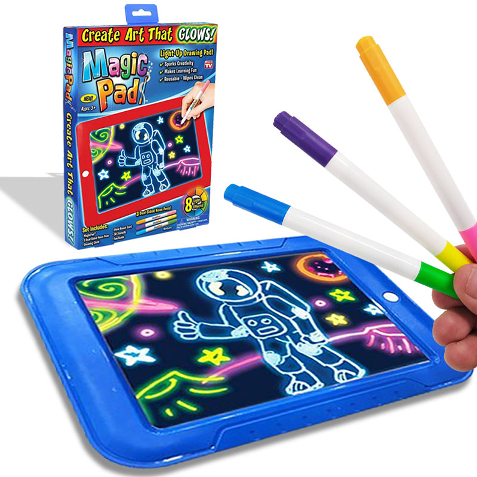 Tableta Mágica Azul Magic Pad Dibujo Juguete Didáctico 1