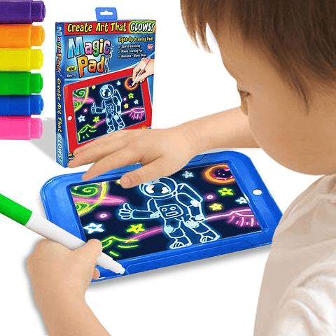 Tableta Mágica Azul Magic Pad Dibujo Juguete Didáctico
