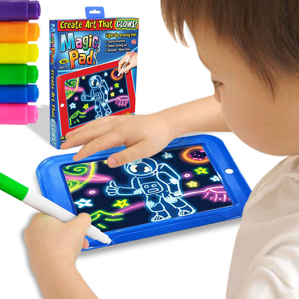 Tableta Mágica Azul Magic Pad Dibujo Juguete Didáctico 2