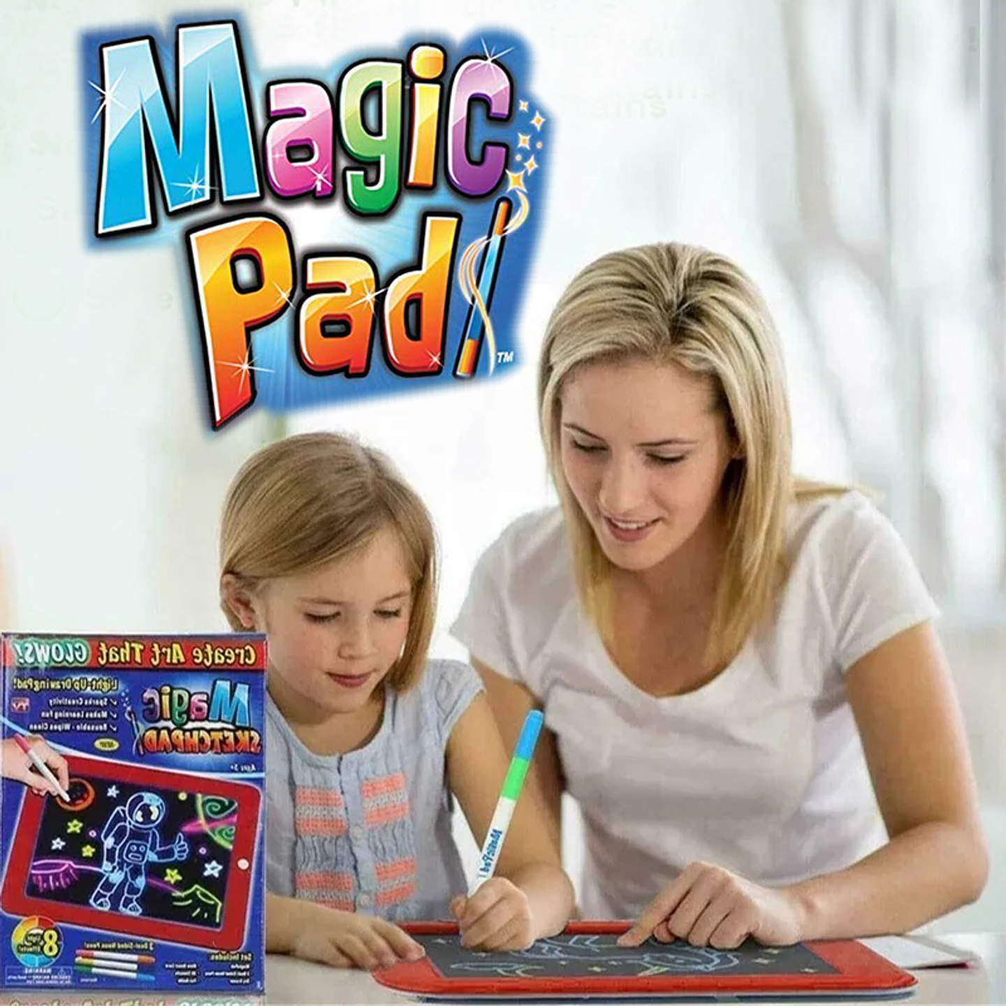 Tableta Mágica Roja Magic Pad Dibujo Juguete Didáctico 4