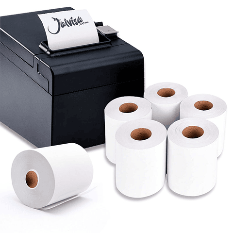 Rollos Térmicos 6 Unidades Impresiones 80x60mm Rollo Papelería Oficina