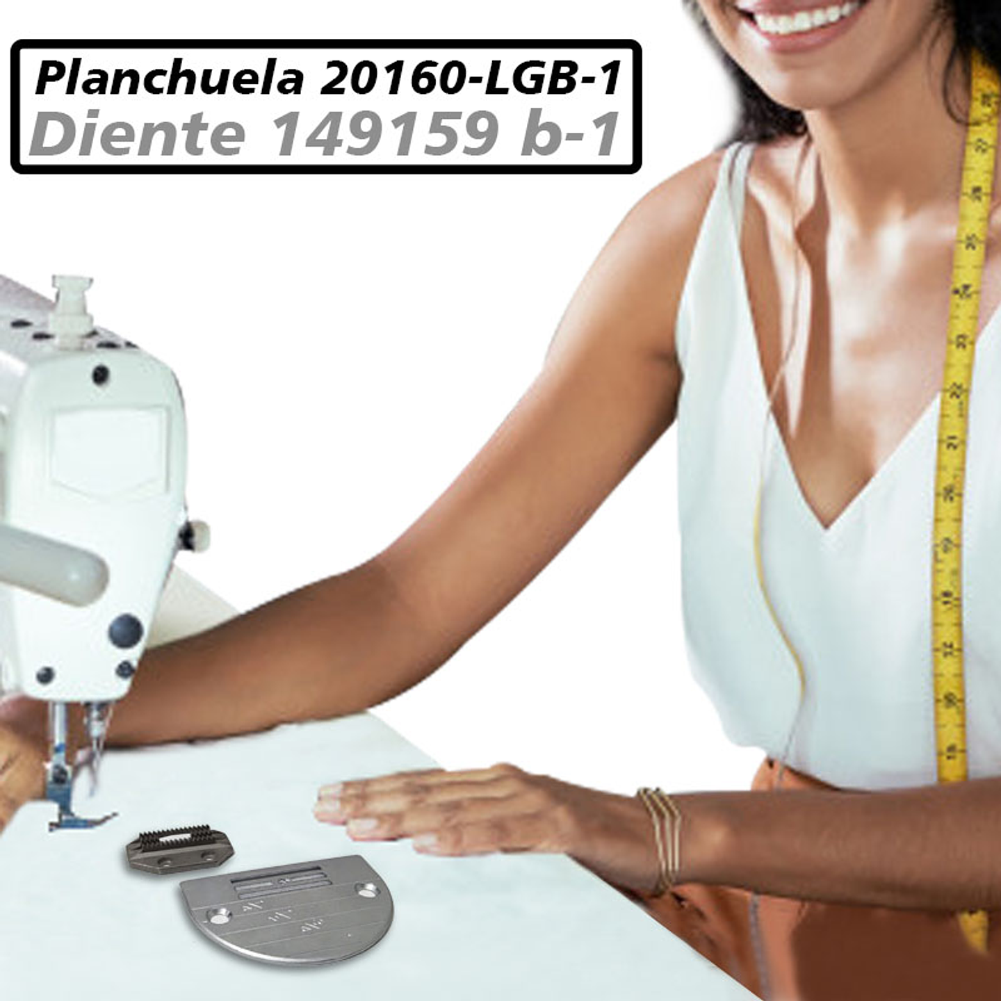 Ajuste Semi liviano Planchuela Diente Maquina Plana de Coser Modistería 2