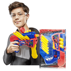 Pistola balines goma juguetería juguetes didáctica infantil
