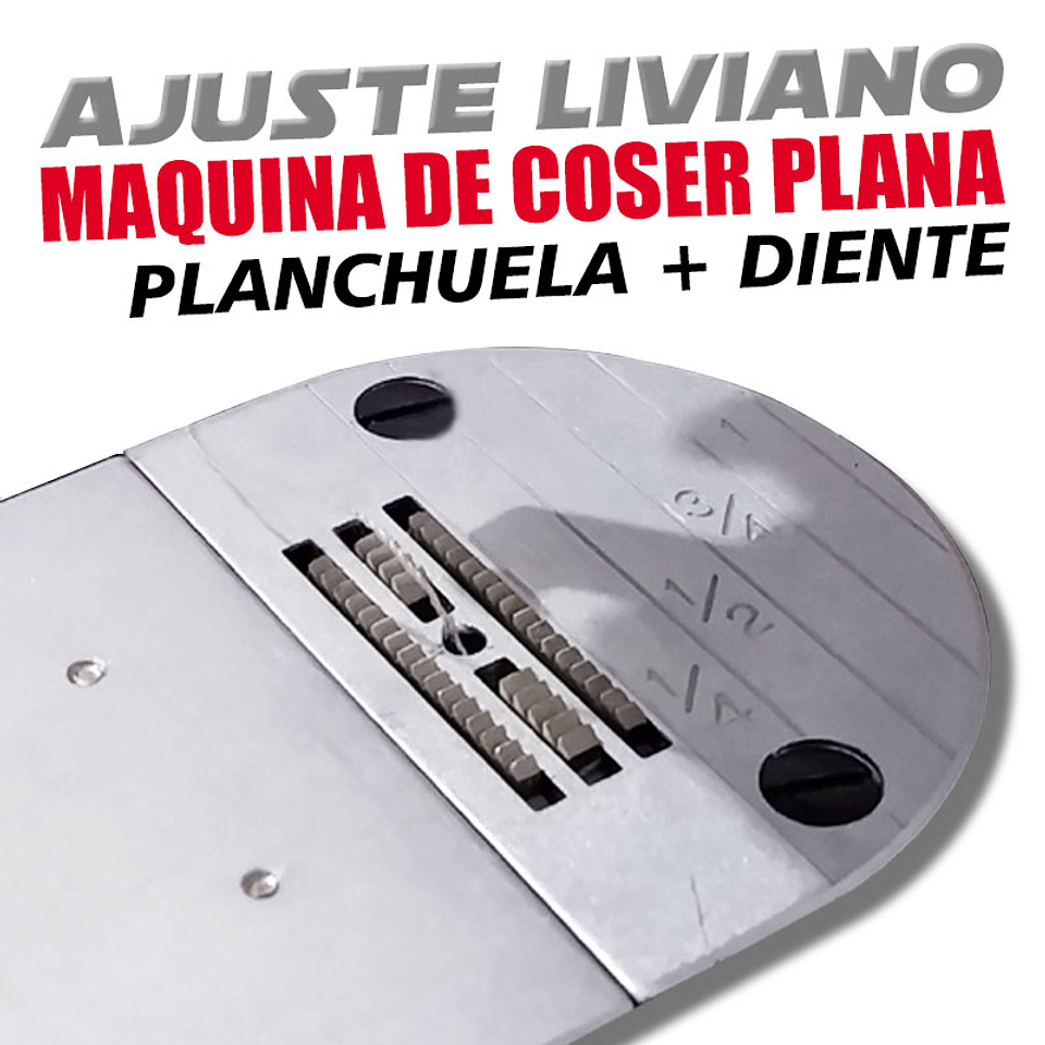 Ajuste Liviano Planchuela Diente Maquina Plana de Coser Modistería 2