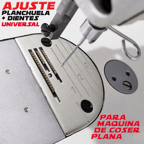 Ajuste Universal Planchuela Diente Maquina Plana de Coser Modistería