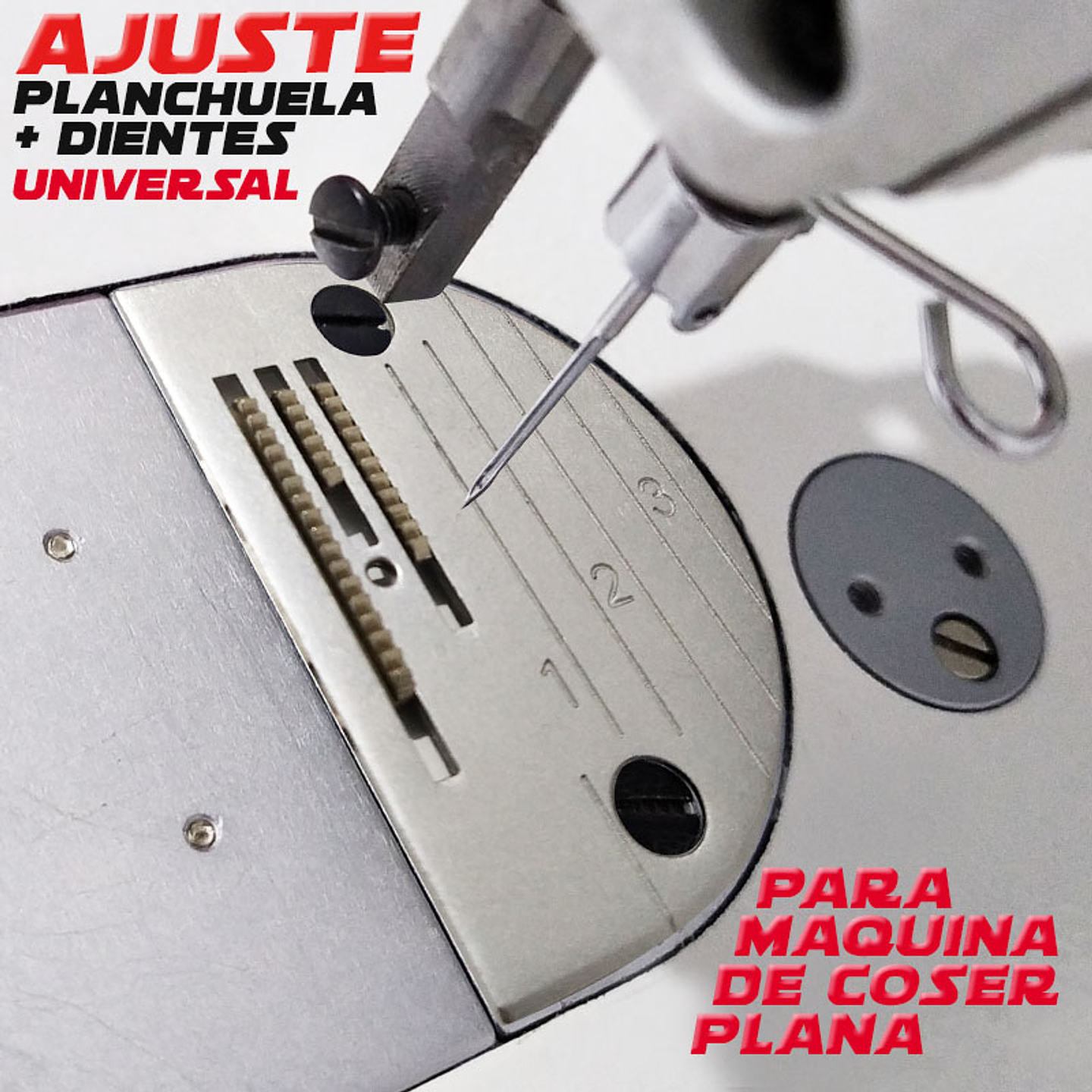 Ajuste Universal Planchuela Diente Maquina Plana de Coser Modistería 2