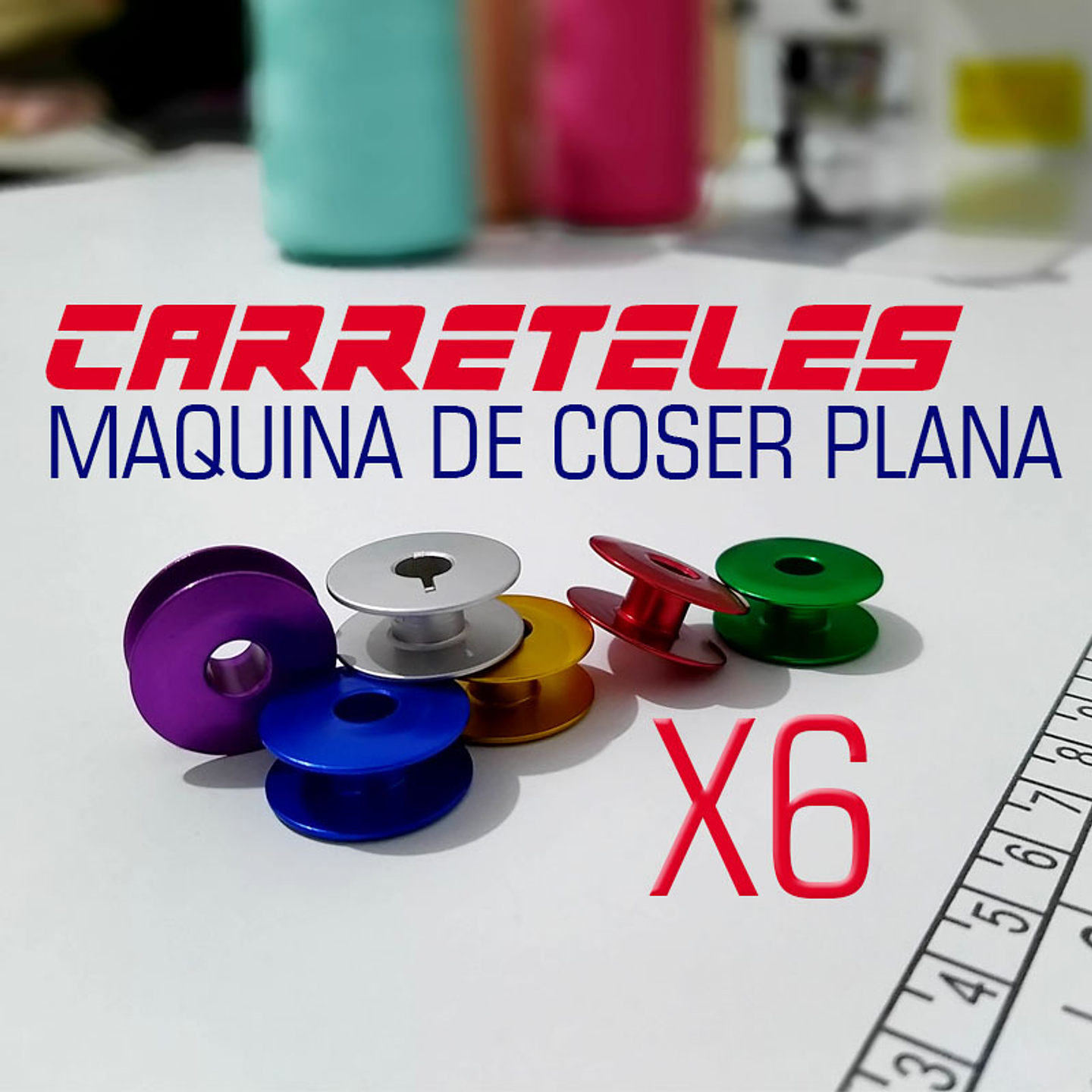 Carreteles Maquina Plana de Coser x6 Modistería Sastrería Confección 2