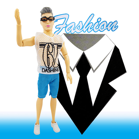 Muñeco Figura Fashion Style 1 Gafas Personaje Juguete
