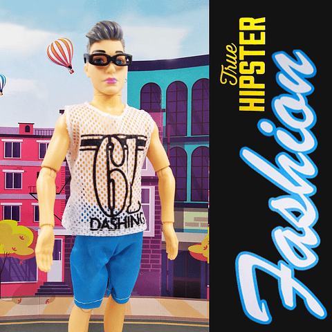Muñeco Figura Fashion Style 1 Gafas Personaje Juguete