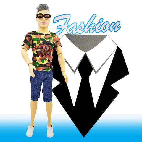 Muñeco Figura Fashion Style 4 Gafas Personaje Juguete
