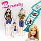 Muñeca muñeco Beauty Familia Moda Militar Articulada Juguete - Miniatura 4