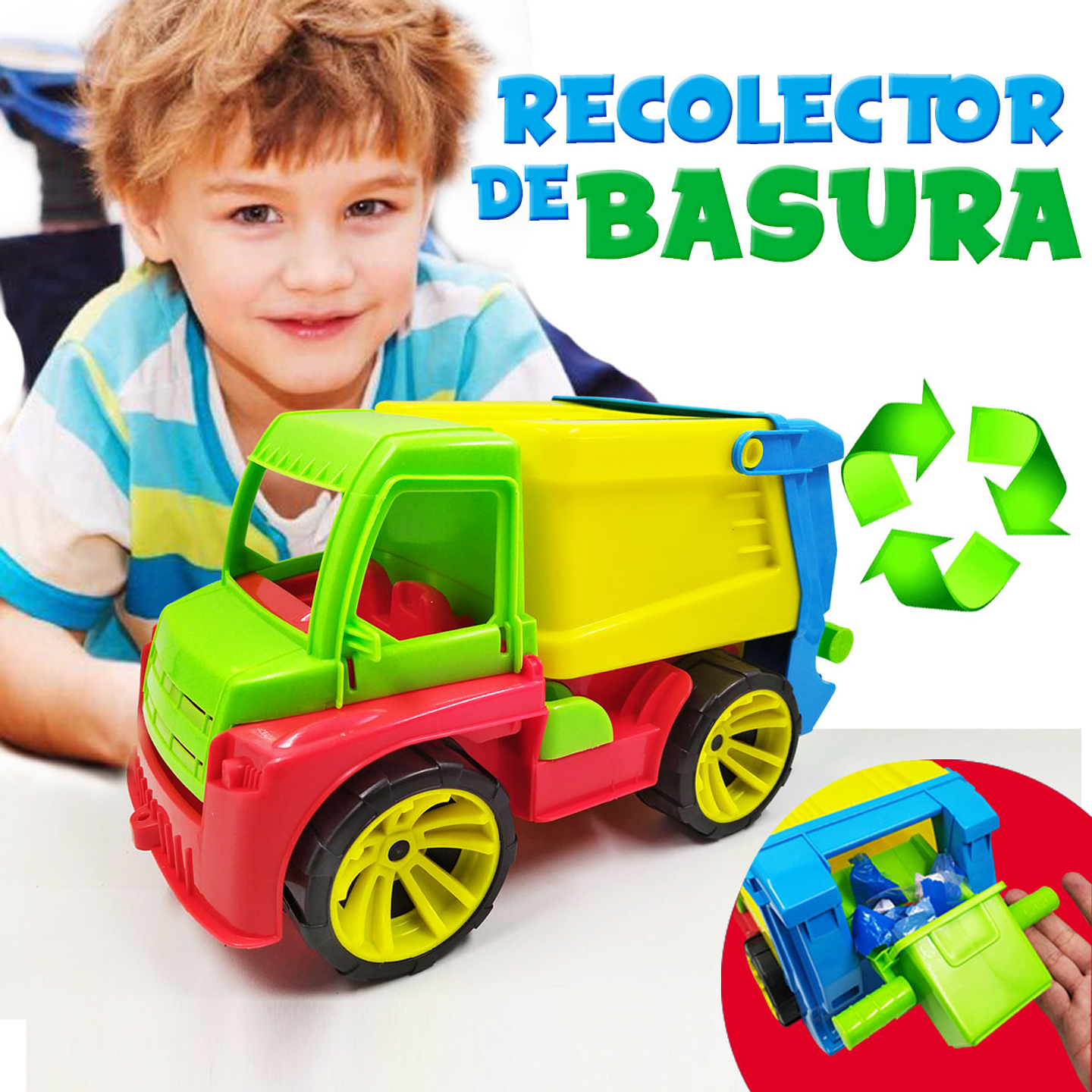 Carro Recolector Basura Juguete Camión Escala Juguetería Didáctico 4