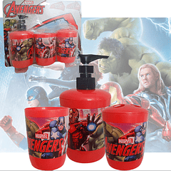 Set De Baño Avengers Infantil Hogar Decoración Niños Vasos