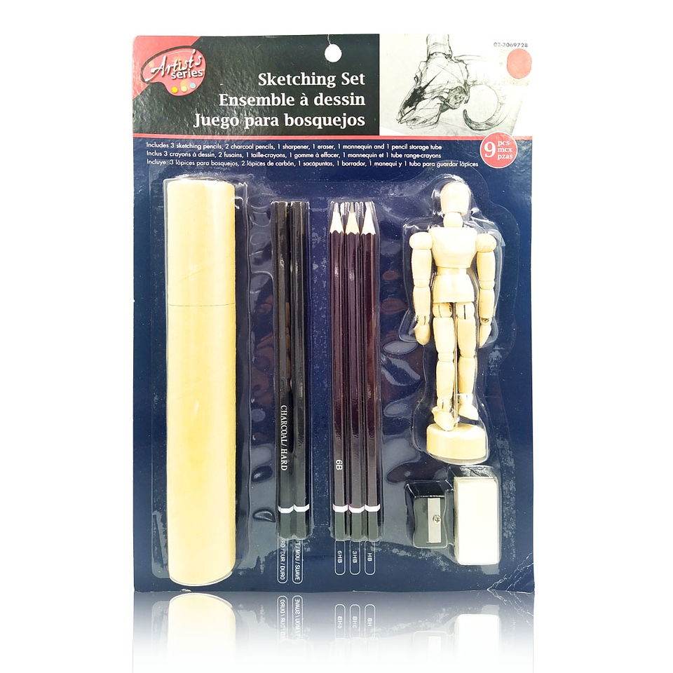 Lápices Bosquejo Set Papelería Dibujo Técnico Artístico Maniquí  3